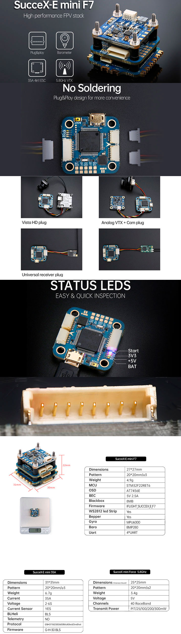 iFlight SucceX-E Mini F7 35A 2-6S Flight Stack