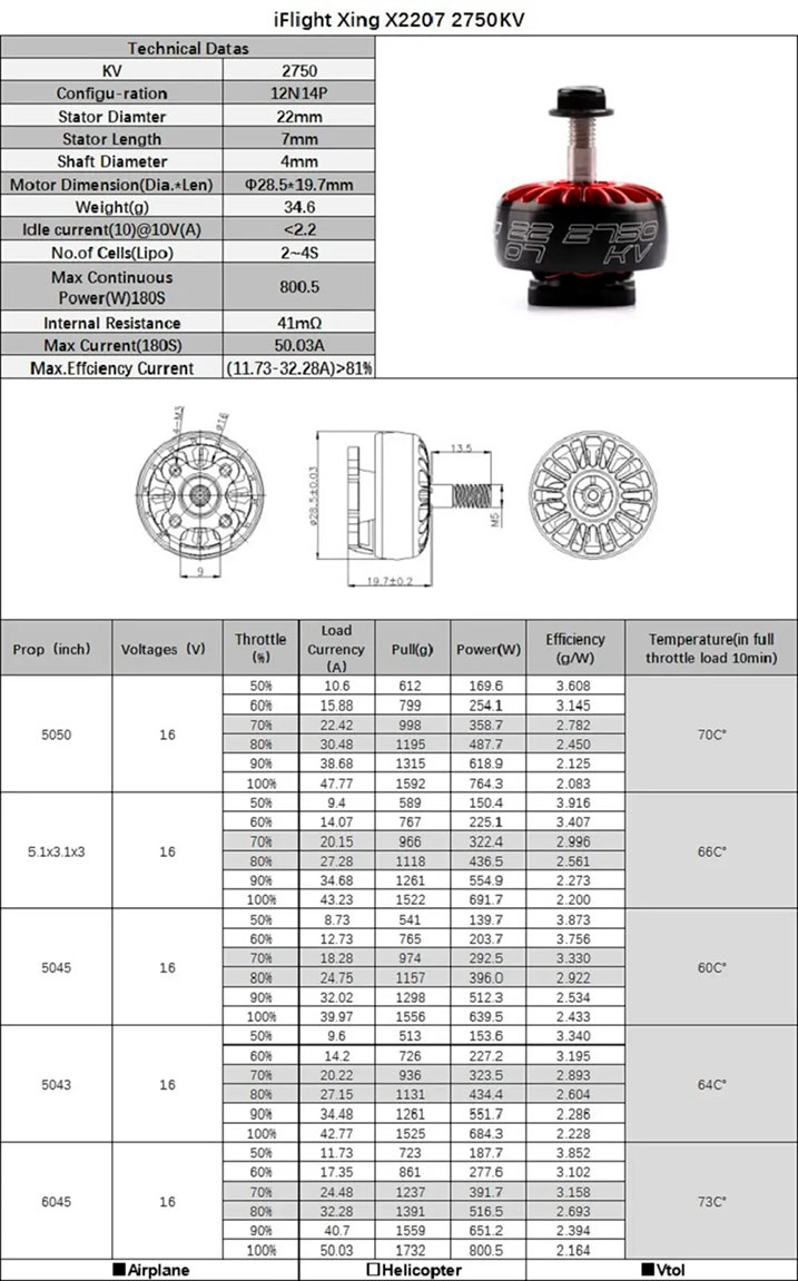 iFlight XING X2207 2-6S 2750KV iFlight XING X2207 2-6S 2750KV