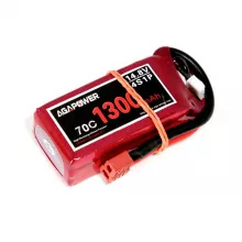 Аккумулятор AGA POWER Li-Po 1300mAh 14.8V 4S 70C Softcase T-Plug фото