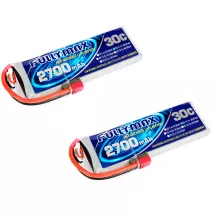 Аккумулятор Fullymax 11.1V 2700mAh Li-Po 3S 30C T-plug (2 шт.) фото