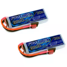 Аккумулятор Fullymax 7.4V 2200mAh Li-Po 2S 30C T-plug (2 шт.) фото