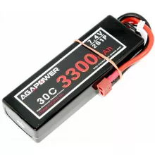 Аккумулятор Li-Po Aga Power Hardcase 7,4V 2S1P T-Plug (3300 mAh 30C) (AGA30-3300-2S-H) фото