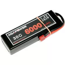 Аккумулятор Li-Po Aga Power Hardcase 7,4V 2S2P T-Plug (6000 mAh 30C) (AGA30-6000-2S-H) фото