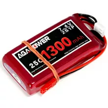 Аккумулятор Li-Po Aga Power Softcase 7,4V 2S JST (1300 mAh 25C) (AGA25-1300-2S-S) фото