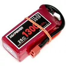 Аккумулятор Li-Po Aga Power Softcase T-Plug 11,1V 3S (1300 mAh 25C) (AGA25-1300-3S-S) фото