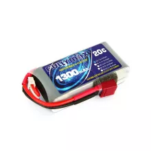Аккумулятор Fullymax 7.4V 1300mAh Li-Po 2S 20C T-plug фото