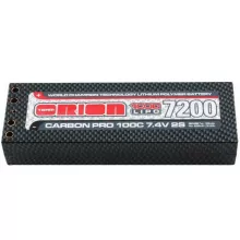 Аккумулятор Team Orion 7,4В(2s) 7200mAh Tubes-plug LiPo 100C Carbon Pro Hard Case фото
