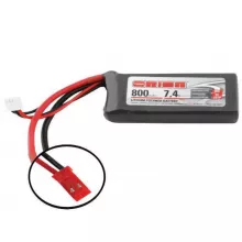 Аккумулятор Team Orion 7,4В(2s) 800mAh JST-plug LiPo 50С SoftCase BEC фото