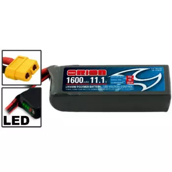 Аккумулятор Team Orion 11,1В(3S) 1600mah XT60 plug Li-Po 75C SoftCase Racing Drone Battery фото 1