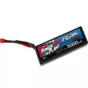 Аккумулятор Peak Racing Power Plant Lipo 5000mah 7.4 V Deans Plug 45C (Black case) 12AWG фото 1