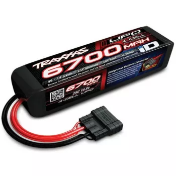Аккумулятор TRAXXAS 14.8v 6700mAh iD Plug LiPO Battery 25С 4-Cell фото 1