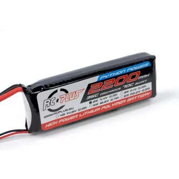 Аккумулятор RC Plus PYTHON Li-Po 14.8V 2200 mAh 4S1P 35C T-plug  Soft Case фото 1