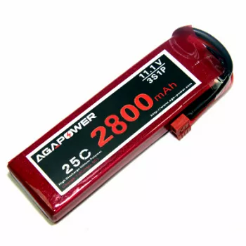 Аккумулятор AGA POWER Li-Po 2800mAh 11.1V 3S 30C T-Plug фото 1