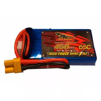 Аккумулятор Dinogy Li-Pol 450mAh 7.4V 2S 65C, XT30 фото 1