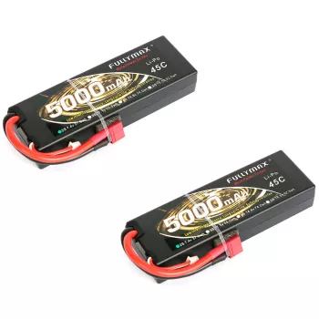 Аккумулятор Fullymax 7.4V 5000mAh Li-Po 2S1P 45C, T-plug HardCase (2 шт.) фото 1