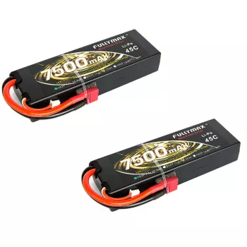 Аккумулятор Fullymax 7.4V 7500mAh Li-Po 2S2P 45C, T-plug HardCase (2 шт.) фото 1
