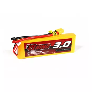 Аккумулятор Rhino 3000mAh 3S 15C Lipo Pack w/XT60 фото 1
