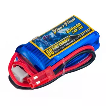 Аккумулятор Dinogy Giant Power Li-Po 350mAh 7.4V 2S 20C JST фото 1