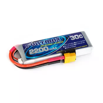 Аккумулятор Fullymax 7.4V 2200mAh Li-Po 2S 30C XT60 фото 1