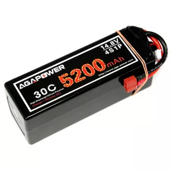 Аккумулятор Li-Po Aga Power Hardcase T-Plug 14,8V 4S1P (5200 mAh 30C) (AGA30-5200-4S-H) фото 1
