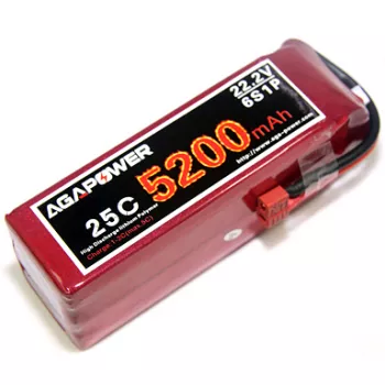 Аккумулятор Li-Po Aga Power Softcase T-Plug 22,2V 6S (5200 mAh 25C) (AGA25-5200-6S-S) фото 1