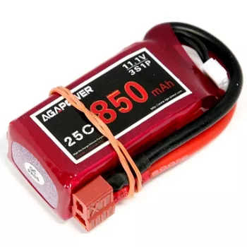 Аккумулятор Li-Po Aga Power Softcase T-Plug 11,1V 3S (850 mAh 25C) (AGA25-850-3S-S2) фото 1