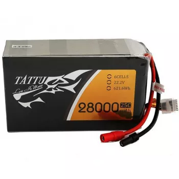 Аккумулятор Tattu LiPO 22,2 В 28000 мАч 6S 25C (TA-25C-28000-6S1P) фото 1