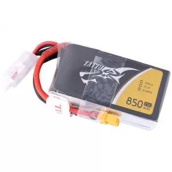 Аккумулятор Tattu LiPO 11,1 B 850 мАч 3S 75C (TA-75C-850-3S1P-XT30) фото 1