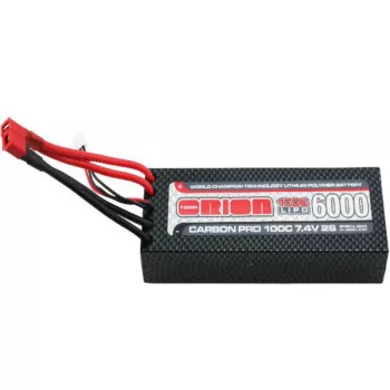 Аккумулятор Team Orion 7,4В(2s) 6000mAh Deans plug Pro LiPo 100C Hard Case Carbon фото 1
