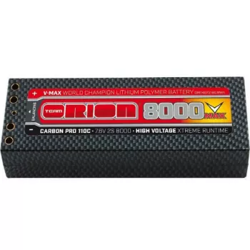 Аккумулятор Team Orion Carbon Pro V-Max 7.4 В 8000mah Tubes Plug LiPo 110C 2S Tubes фото 1