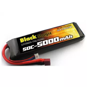 Аккумулятор Black Magic 11,1V(3S) 5000mAh Deans plug LiPo 50C фото 1