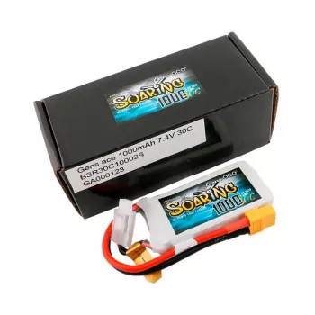 Аккумулятор Gens Ace LiPO 7,4В 1000мАг 2S 30C 69,5х54х11мм 63г XT60 (BSR30C10002S) фото 4