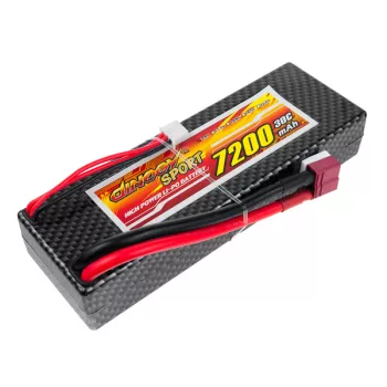 Аккумулятор Dinogy Giant Power Li-Po 7200mAh 7.4V 2S 30C Hardcase T-Plug фото 1