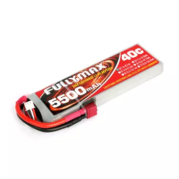 Аккумулятор Fullymax 7.4V 5500mAh Li-Po 2S 45C T-plug фото 1