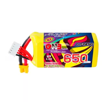Аккумулятор GNB 15.2V 650mah 160C Li-Po 4S1P HV XT30 фото 1