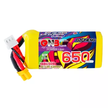 Аккумулятор GNB 7.6V 650mah 160C Li-Po 2S1P HV XT30 фото 1