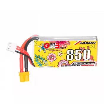 Аккумулятор GNB 7.6V 850mah 120C Li-Po 2S1P HV XT30 фото 1