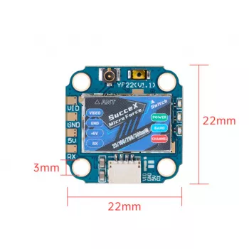 Видеопередатчик iFlight SucceX Micro Force 5.8GHz 300mW VTX Adjustable фото 4