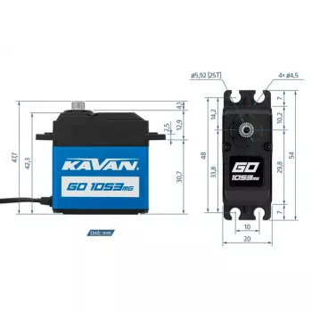 Сервопривод Kavan GO-1053MG 20кг/0.17с/8.4В фото 3