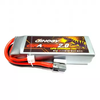 Аккумулятор Dinogy G2.0 Li-Po 2200mAh 11.1V 3S 70C T-Plug фото 1