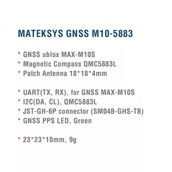 GPS датчик и компас Matek M10-5883 GNSS & Compass фото 2