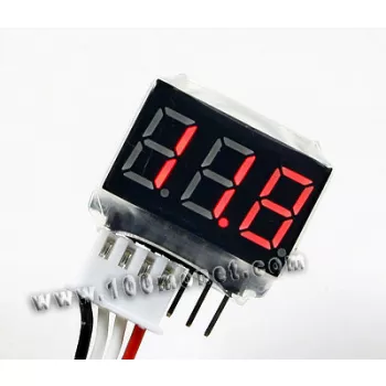 Вольтметр для Li-PO 1-6S аккумуляторов 3,7-22,2V LED (MINIHI6S) фото 1