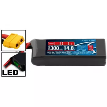 Аккумулятор Team Orion 14,8В(4S) 1300mah XT60 plug Li-Po 75C SoftCase Racing Drone Battery фото 1