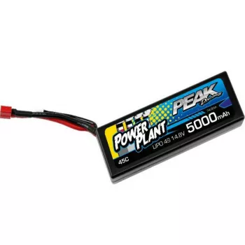 Аккумулятор Peak Racing Power Plant Lipo 5000mah 14.8V Deans Plug 45C (Black case) 12AWG фото 1