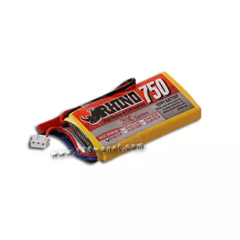 Аккумулятор 7.4V 750mAh 20C Lipoly Pack (Rhino, R750-20-2) фото 1