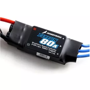 Бесколлекторный регулятор хода HobbyWing Flyfun-80A для авиамоделей (HW80020640) фото 1
