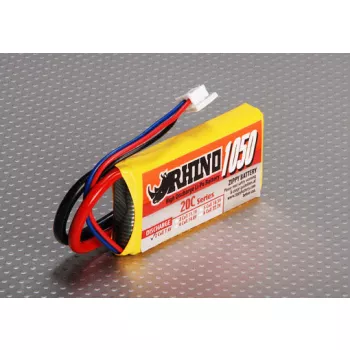Аккумулятор 7.4V 1050mAh 2S 20C Lipo Pack (Rhino, R1050-20-20) фото 1
