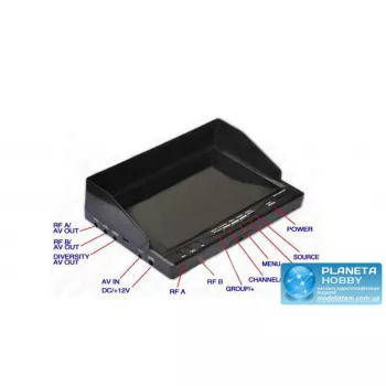 Монитор Boscam 7" со встроенным приемником 5,8 G и аккумулятором  2500 mAh (черный) фото 3