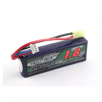 Аккумулятор 11.1V 1800mAh 3S 20-40C Turnigy nano-tech Lipo AIRSOFT Pack фото 1
