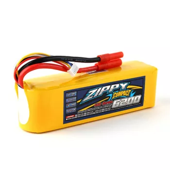 Аккумулятор ZIPPY Compact 6200mAh 4s 40c Lipo Pack HXT4mm Soft case фото 1